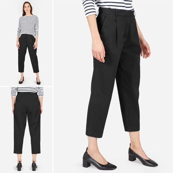Everlane NWT The Slouchy Chino Pant in Washed Black Size 6 - Picture 1 of 6